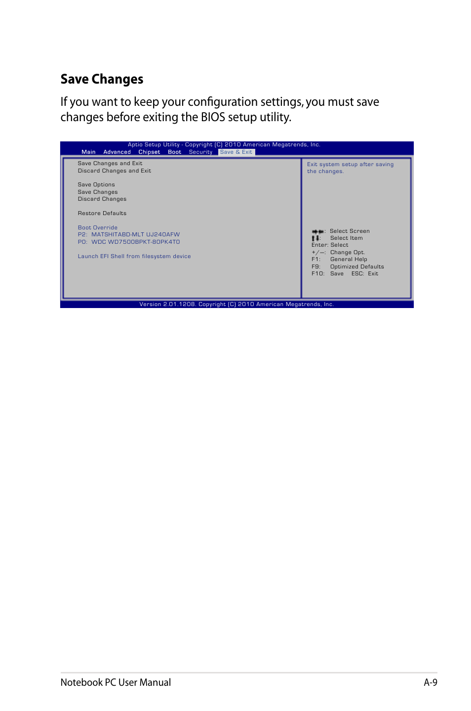 Save changes | Asus X75A User Manual | Page 81 / 116