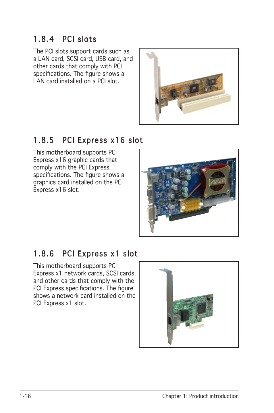 4 pci slots, 5 pci express x16 slot, 6 pci express x1 slot | Asus P4RD1-MX User Manual | Page 28 / 82