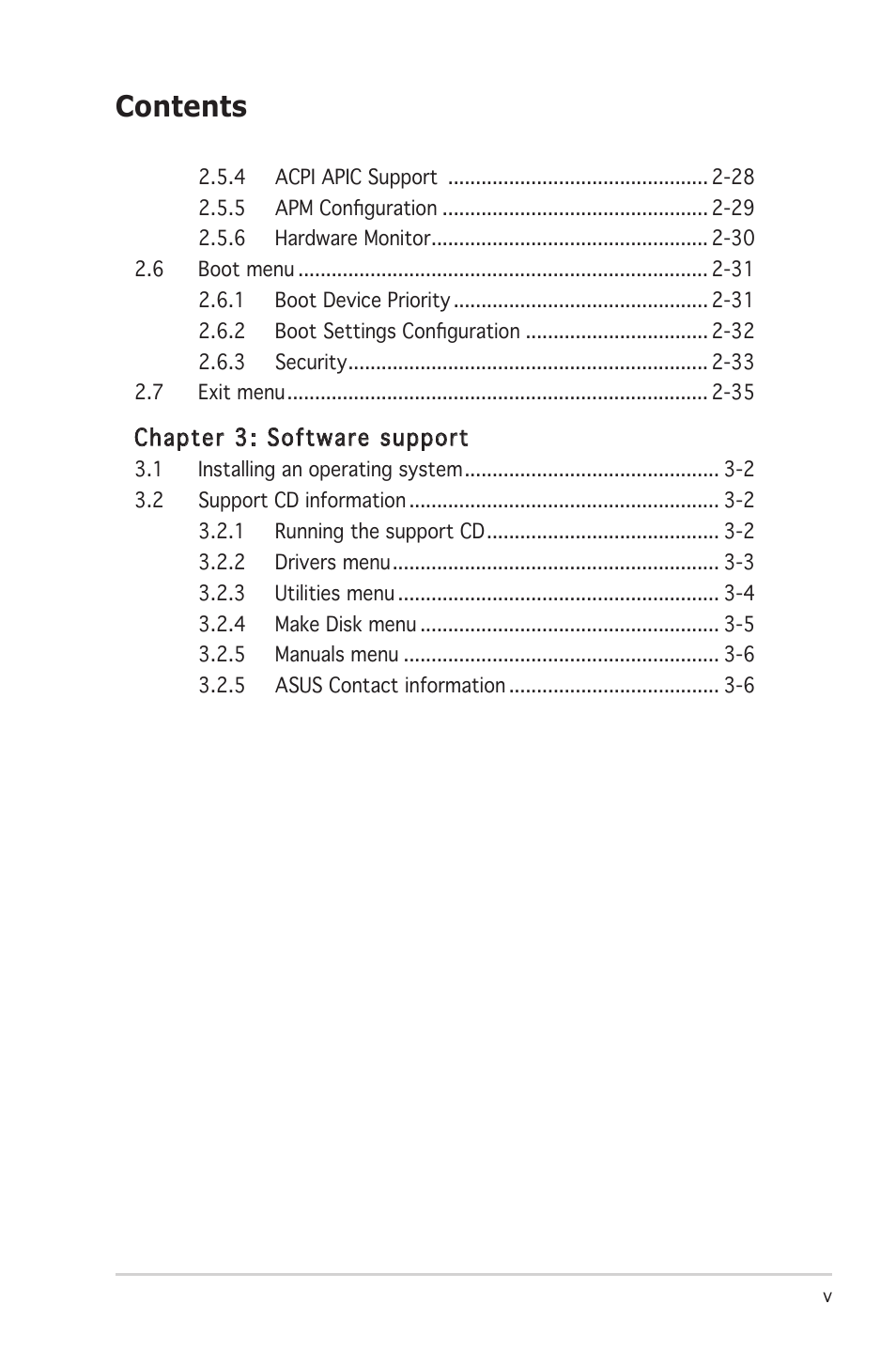 Asus P4RD1-MX User Manual | Page 5 / 82