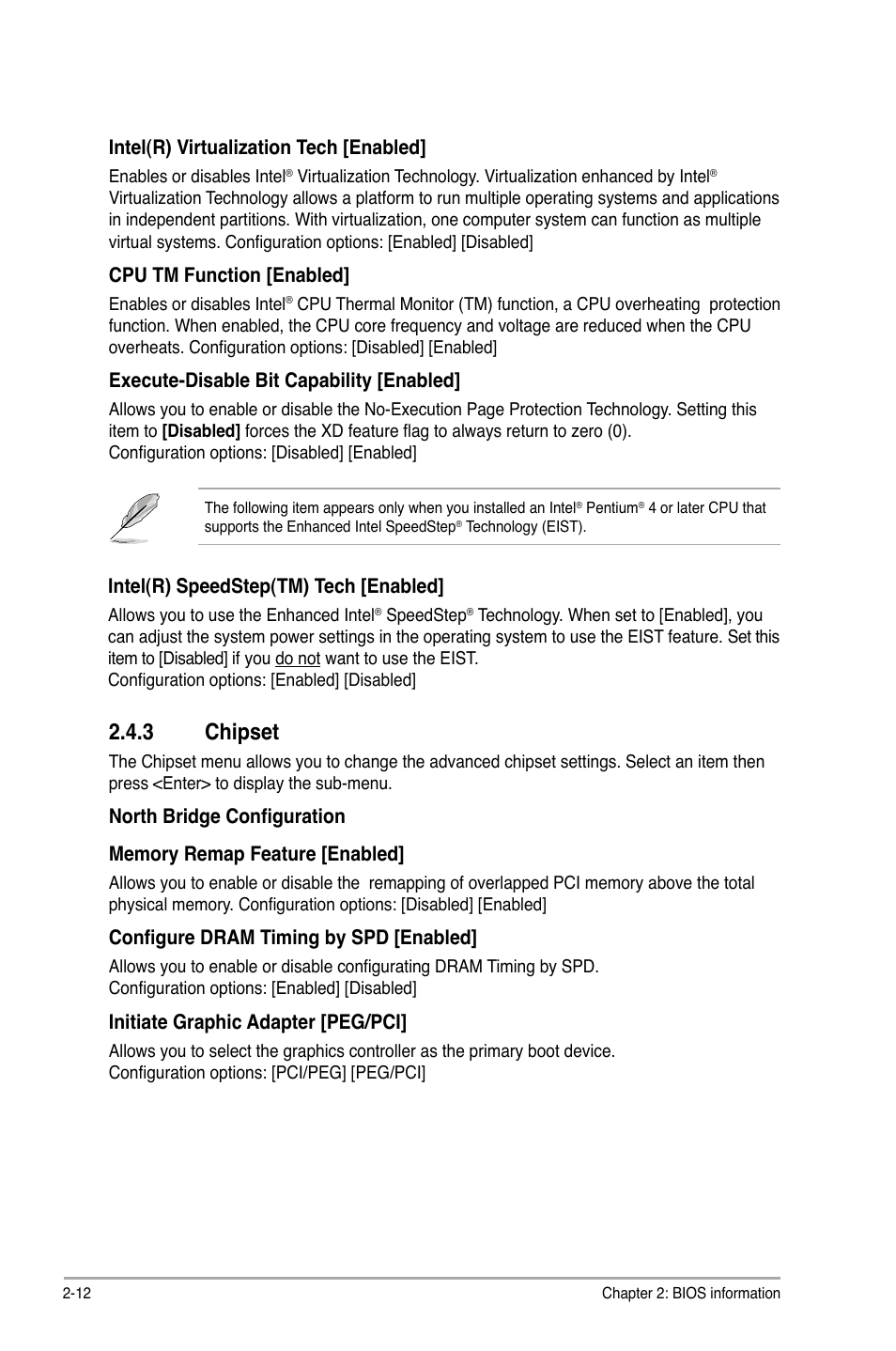 3 chipset, Chipset -12 | Asus P5P41TD User Manual | Page 48 / 58