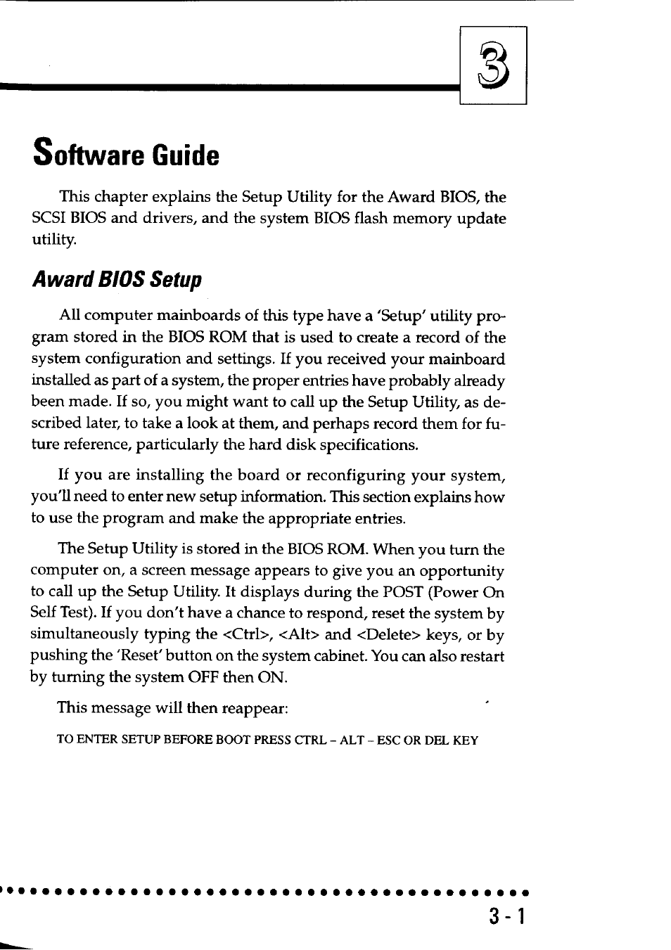 Software guide, Award bios setup, Award bios setup -1 | Asus P/I-P55SP3AV User Manual | Page 28 / 82