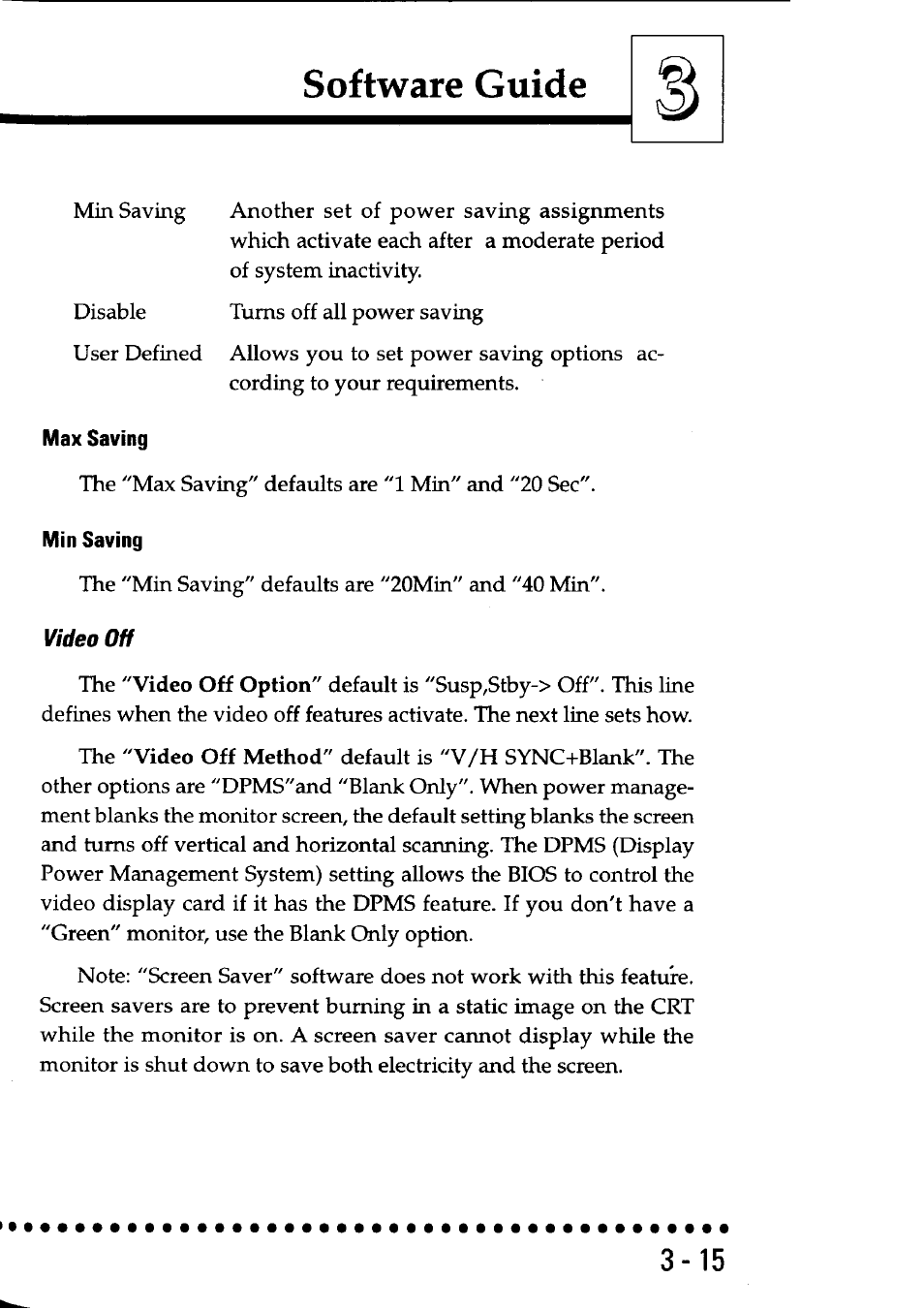 T^ideo off, Software guide | Asus P/I-P55SP3AV User Manual | Page 42 / 82
