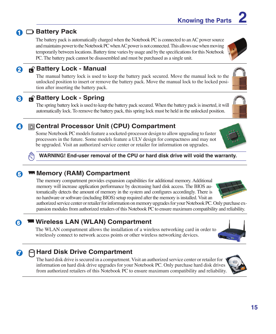 Asus Z62E User Manual | Page 15 / 76