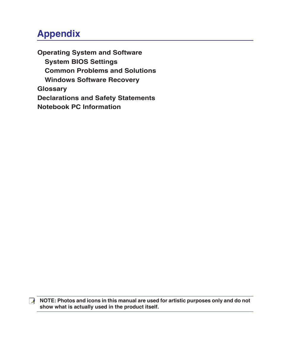 Appendix | Asus Z62E User Manual | Page 51 / 76