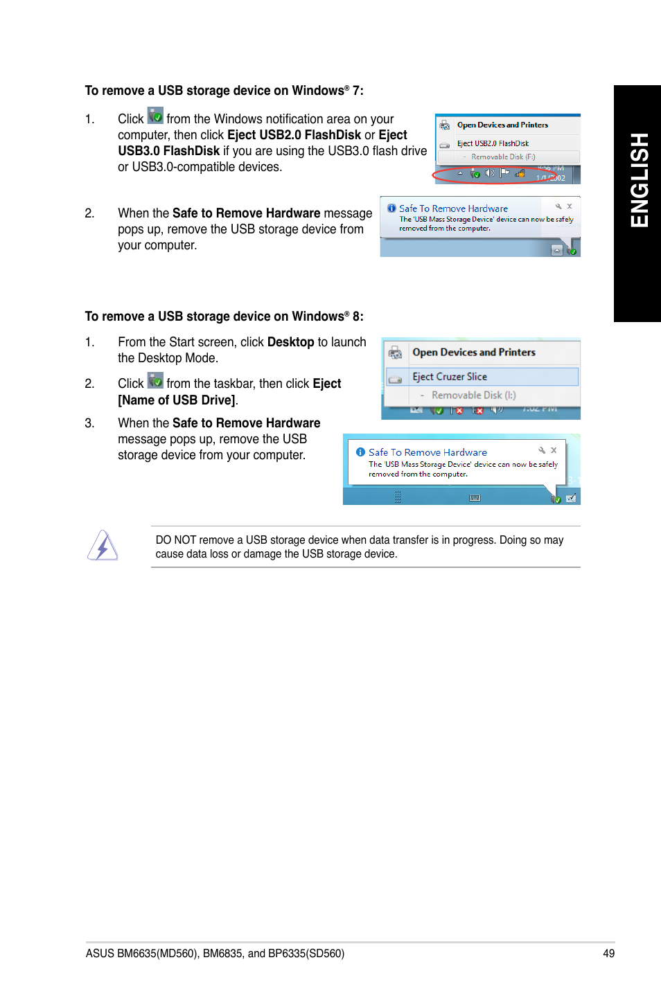 En gl is h en gl is h | Asus BP6335 User Manual | Page 49 / 105