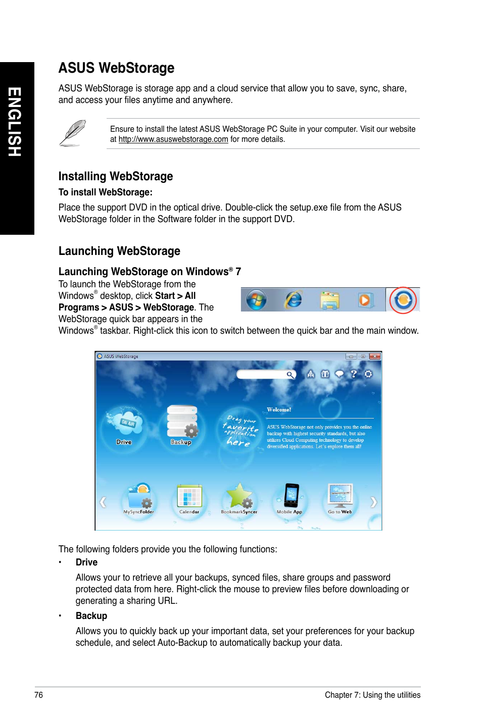 Asus webstorage, En gl is h en gl is h en gl is h en gl is h | Asus BP6335 User Manual | Page 76 / 105