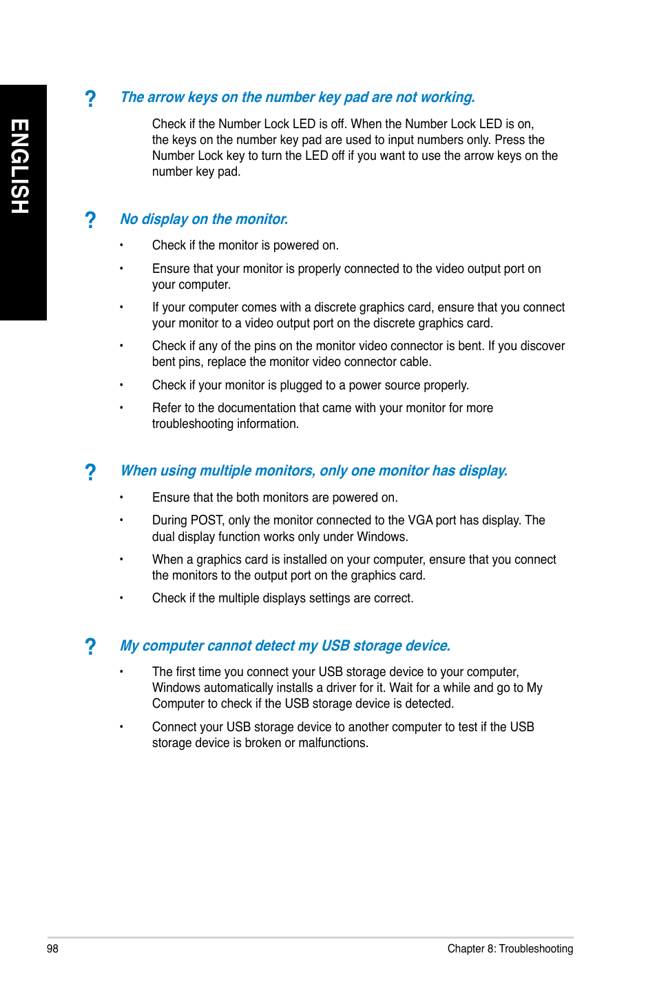 En gl is h en gl is h en gl is h en gl is h | Asus BP6335 User Manual | Page 98 / 105