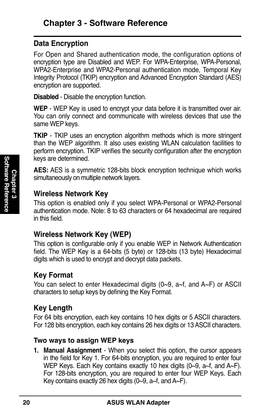 Chapter 3 - software reference | Asus WL-130N User Manual | Page 20 / 38