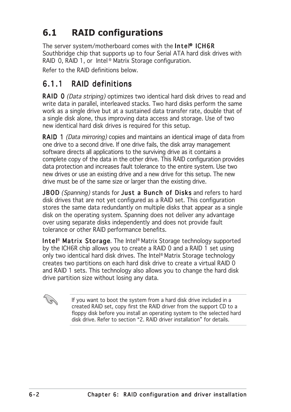 1 raid configurations | Asus TS150-E2 User Manual | Page 110 / 134