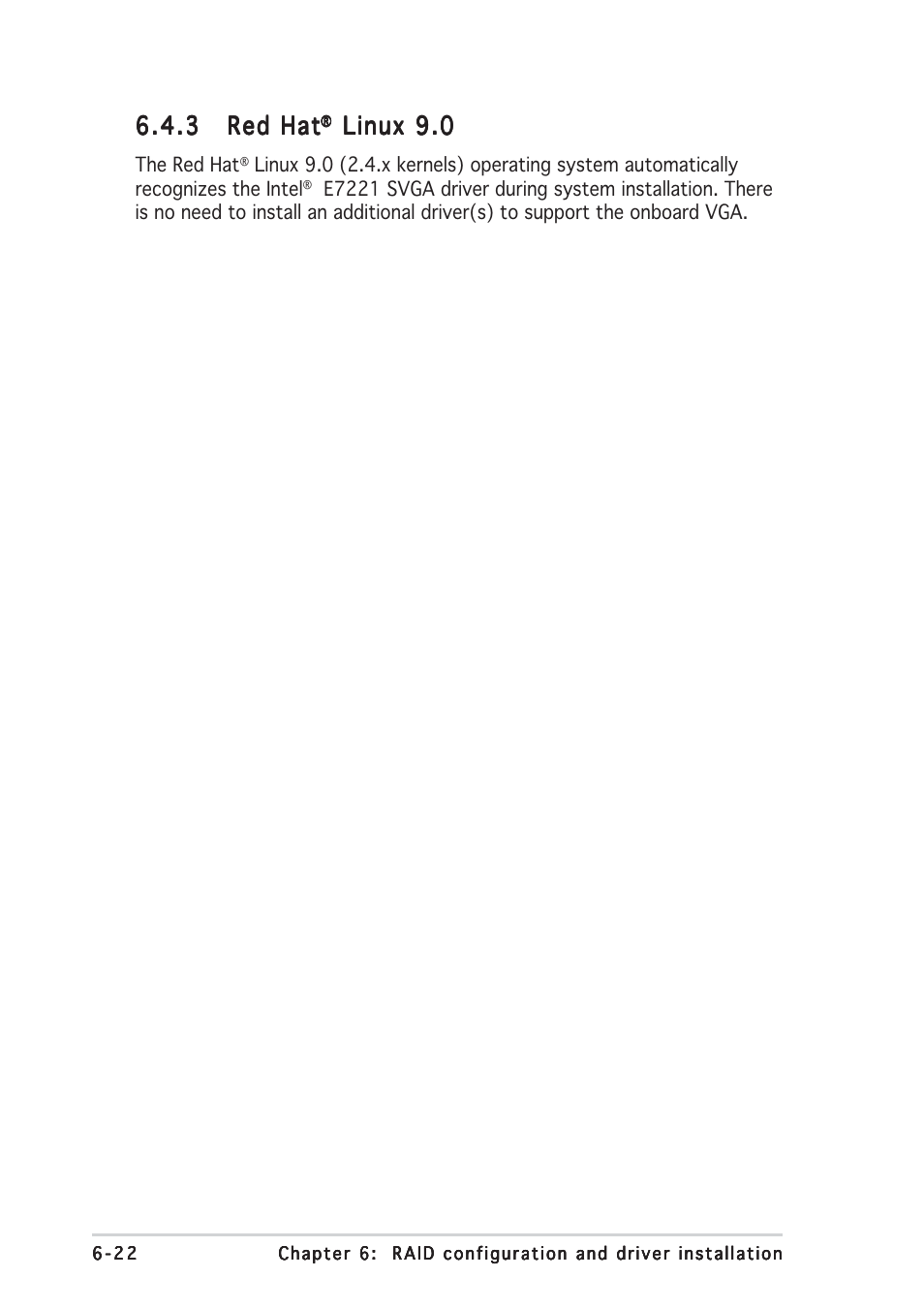 3 red hat red hat red hat red hat red hat, Linux 9.0 | Asus TS150-E2 User Manual | Page 130 / 134