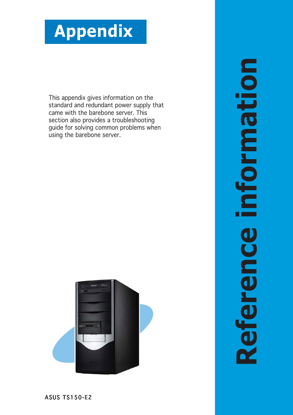 Reference information, Appendix | Asus TS150-E2 User Manual | Page 131 / 134