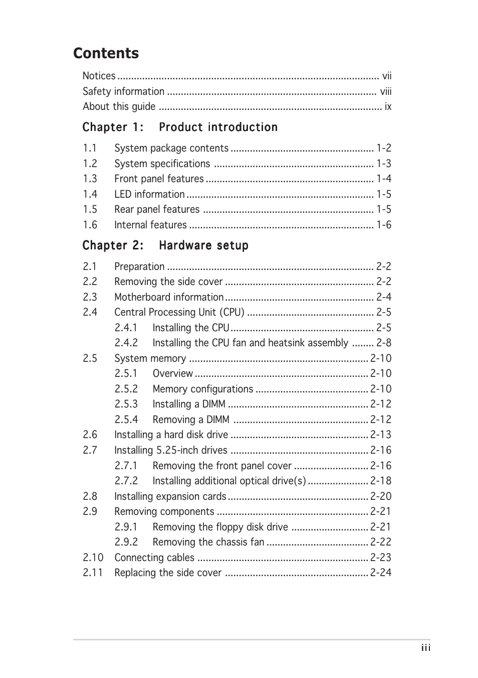 Asus TS150-E2 User Manual | Page 3 / 134