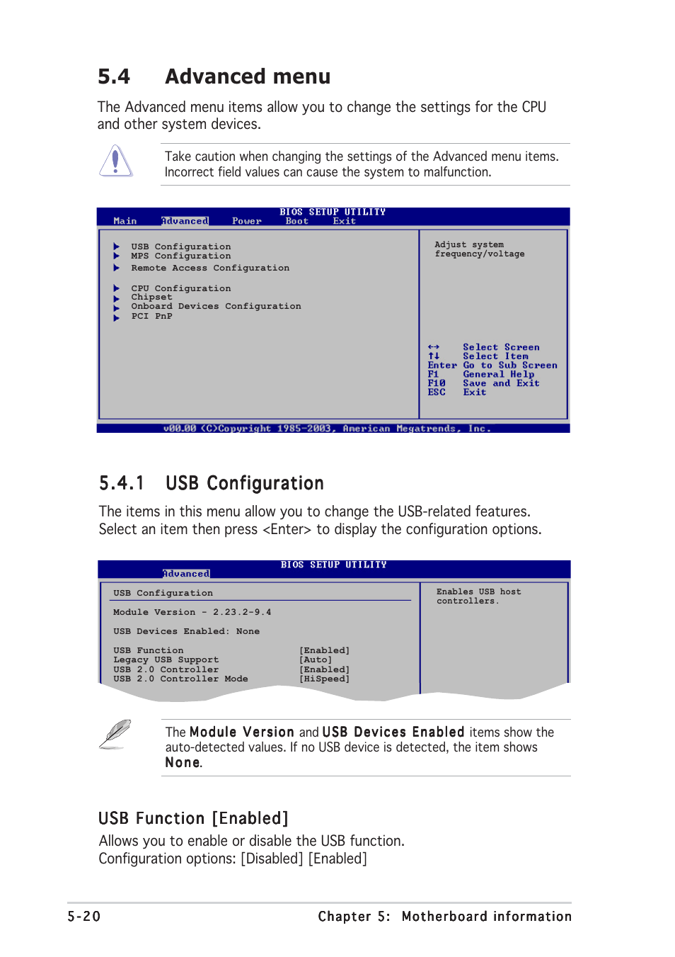 4 advanced menu, Usb function [enabled | Asus TS150-E2 User Manual | Page 90 / 134