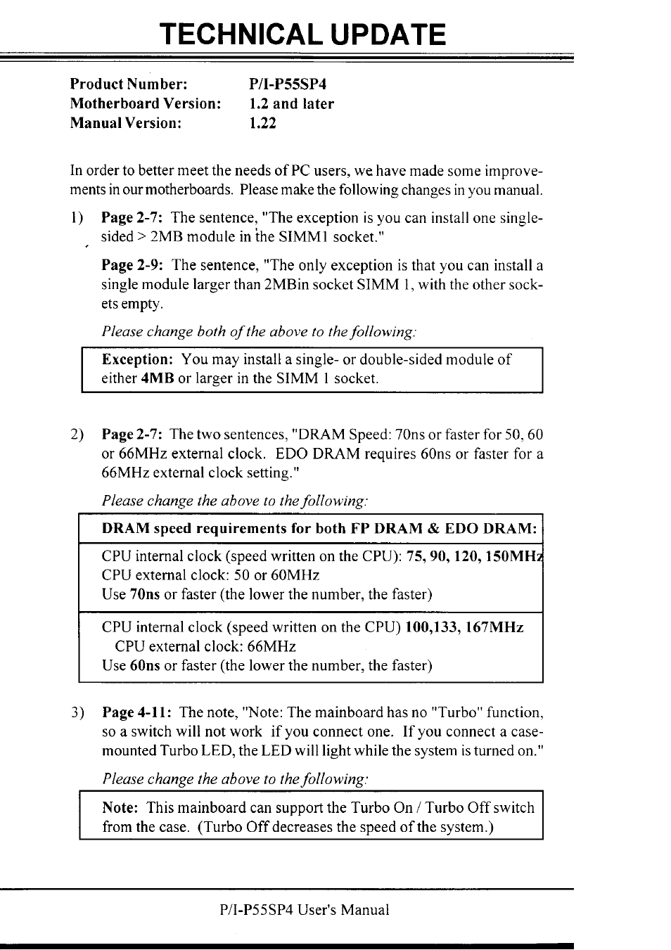 Asus P55SP4 User Manual | 82 pages