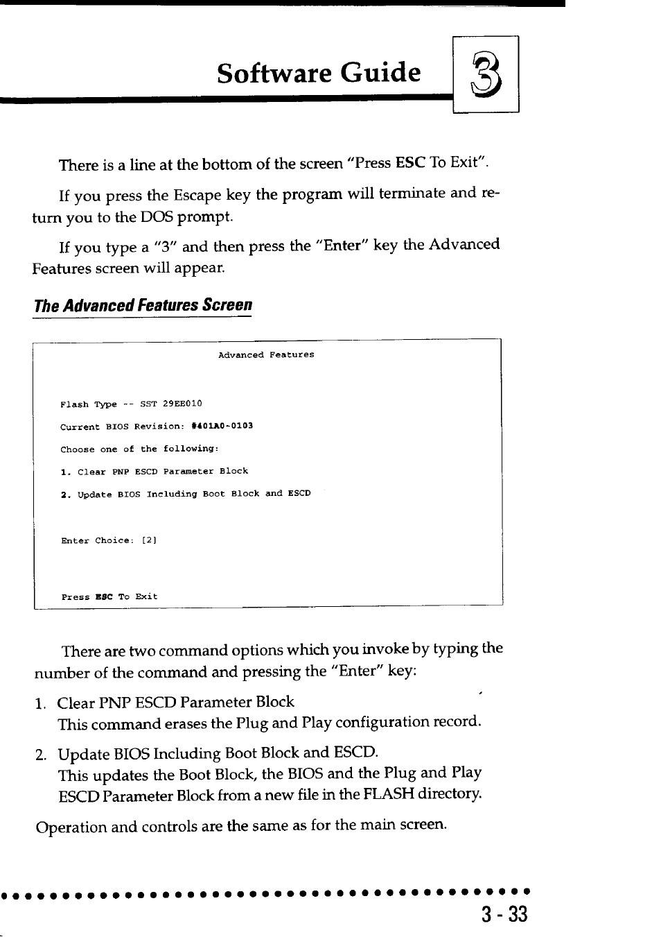 The advanced features screen, Software guide | Asus P55SP4 User Manual | Page 62 / 82