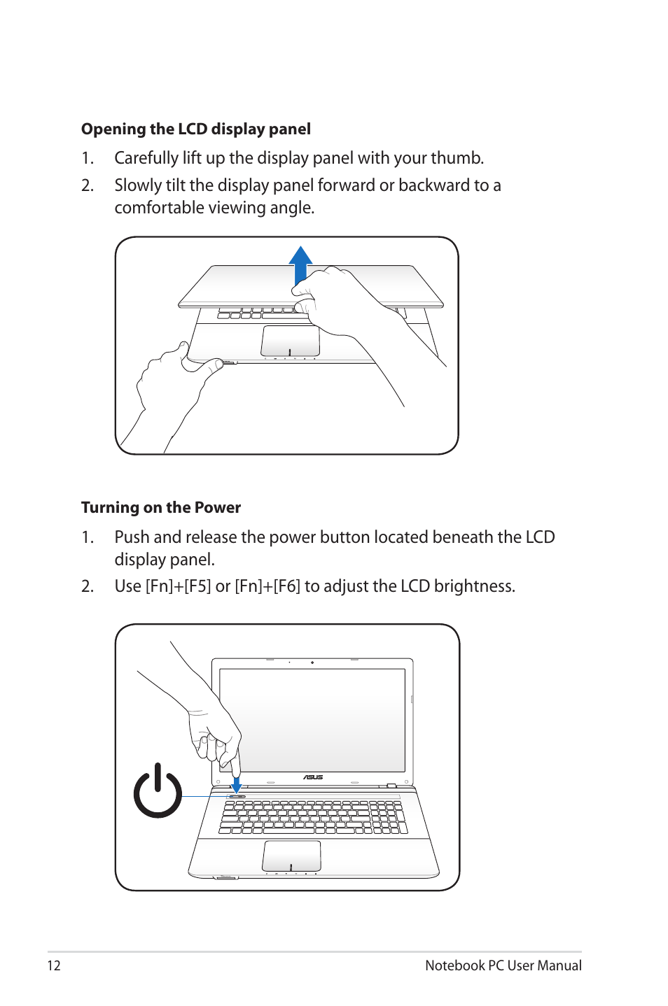 Asus R700VM User Manual | Page 12 / 116