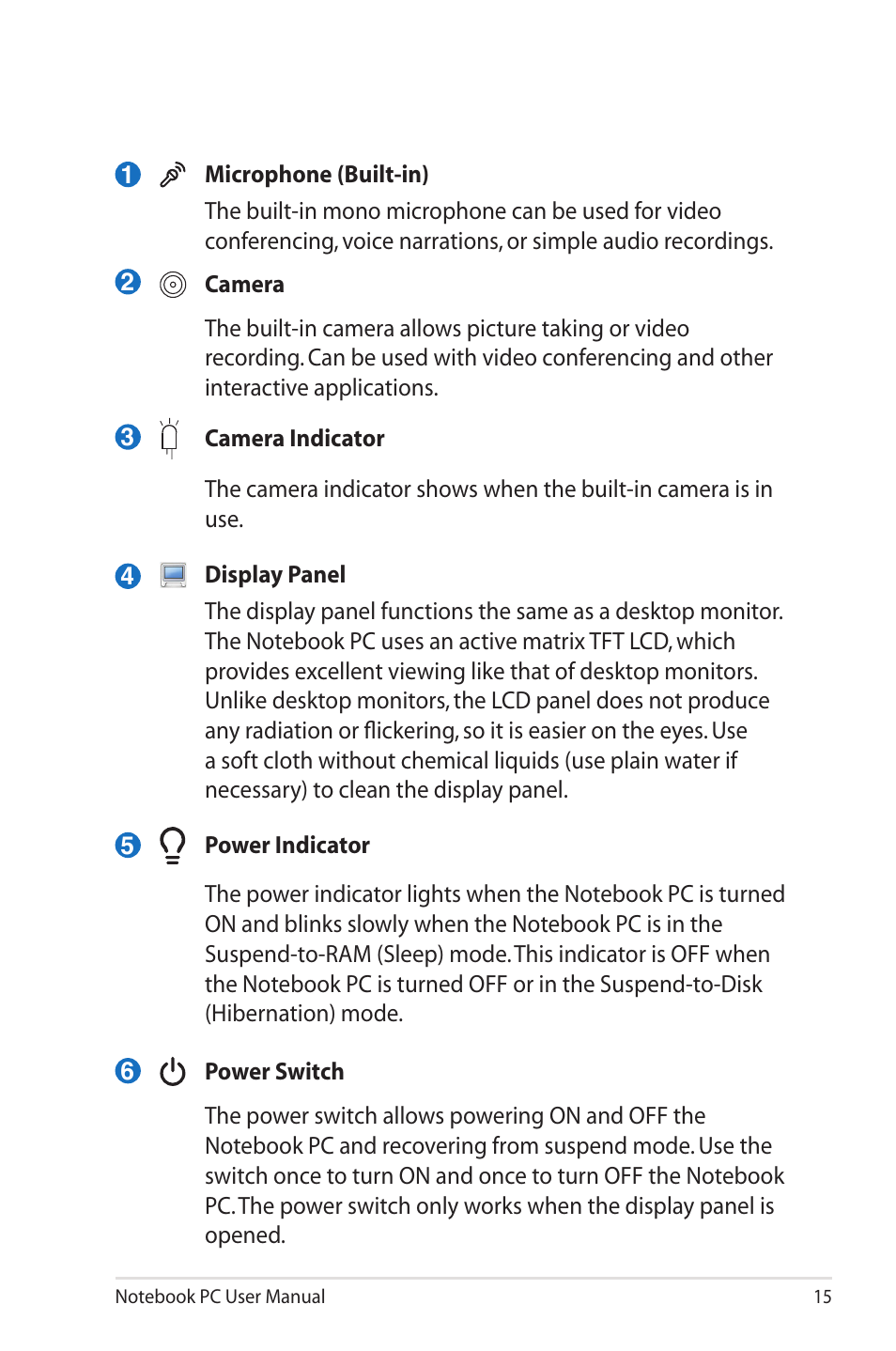 Asus R700VM User Manual | Page 15 / 116