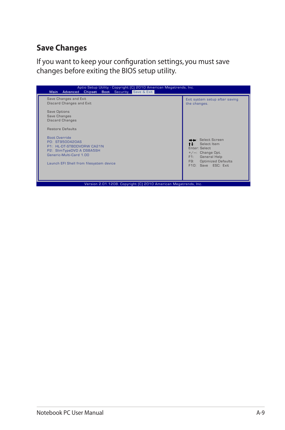 Save changes | Asus R700VM User Manual | Page 81 / 116