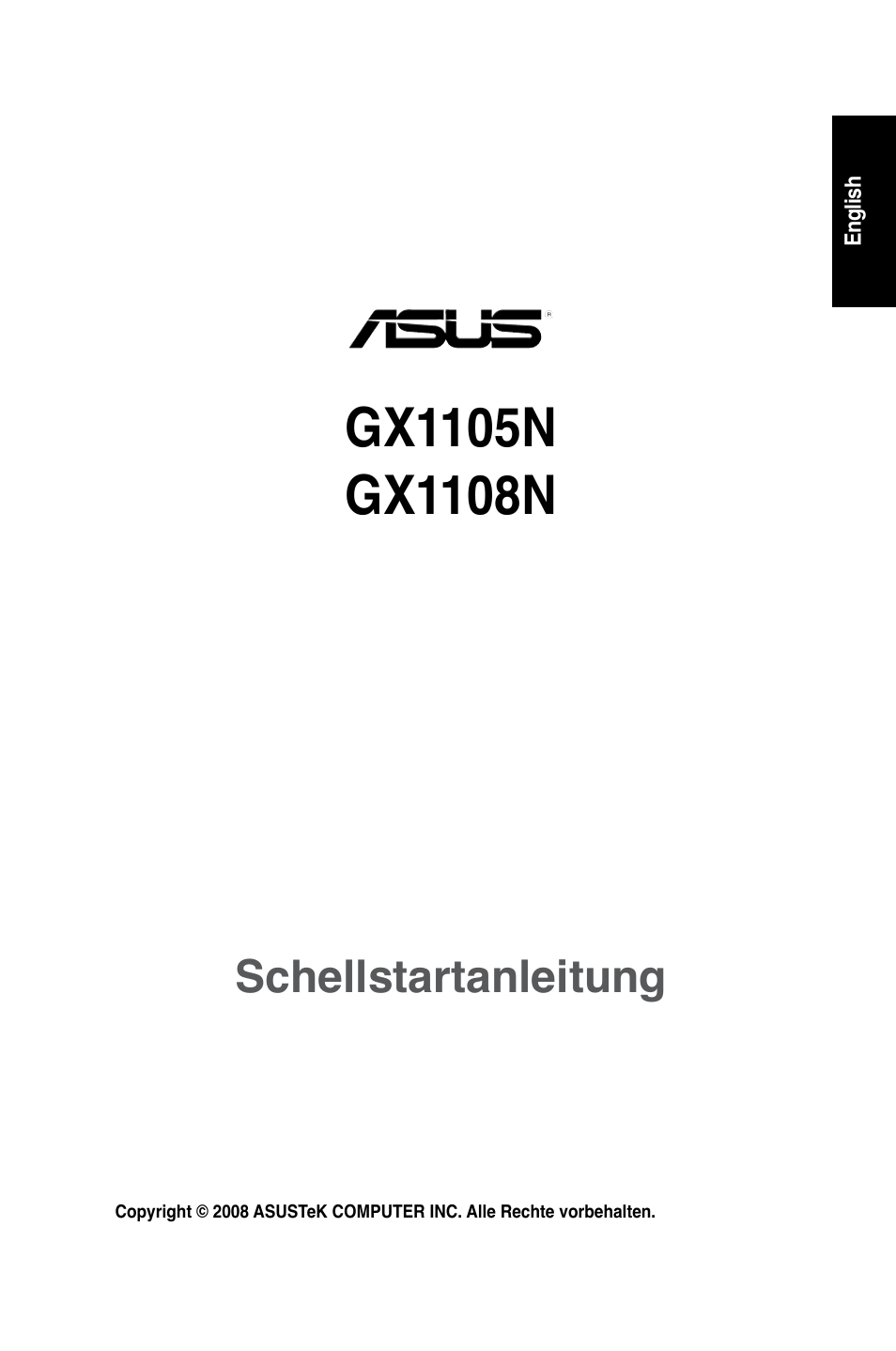 Schellstartanleitung | Asus GX1108N User Manual | Page 18 / 145