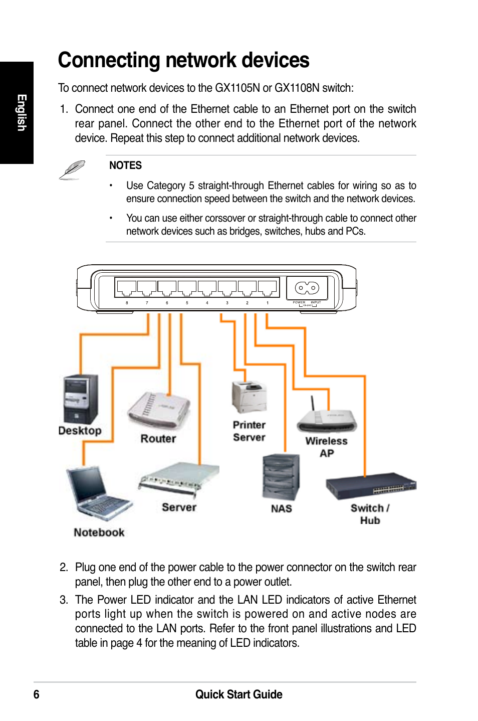 Connecting network devices | Asus GX1108N User Manual | Page 7 / 145
