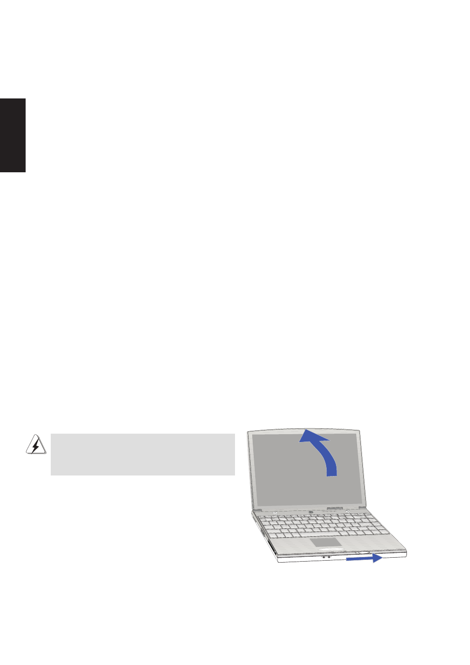 Opening the display panel | Asus M8 User Manual | Page 18 / 102