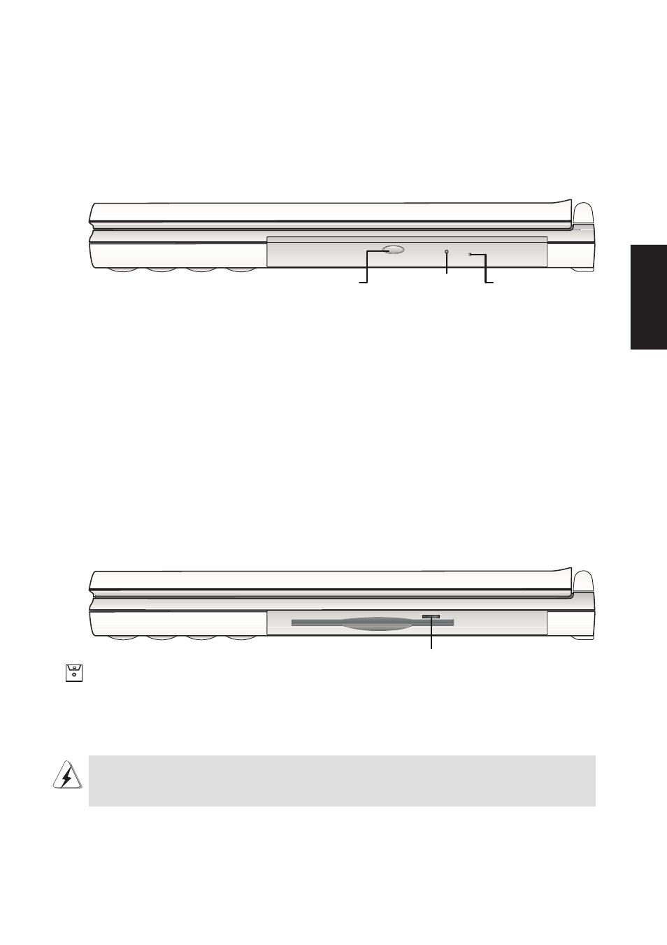 Right side, Right component descriptions | Asus M8 User Manual | Page 25 / 102