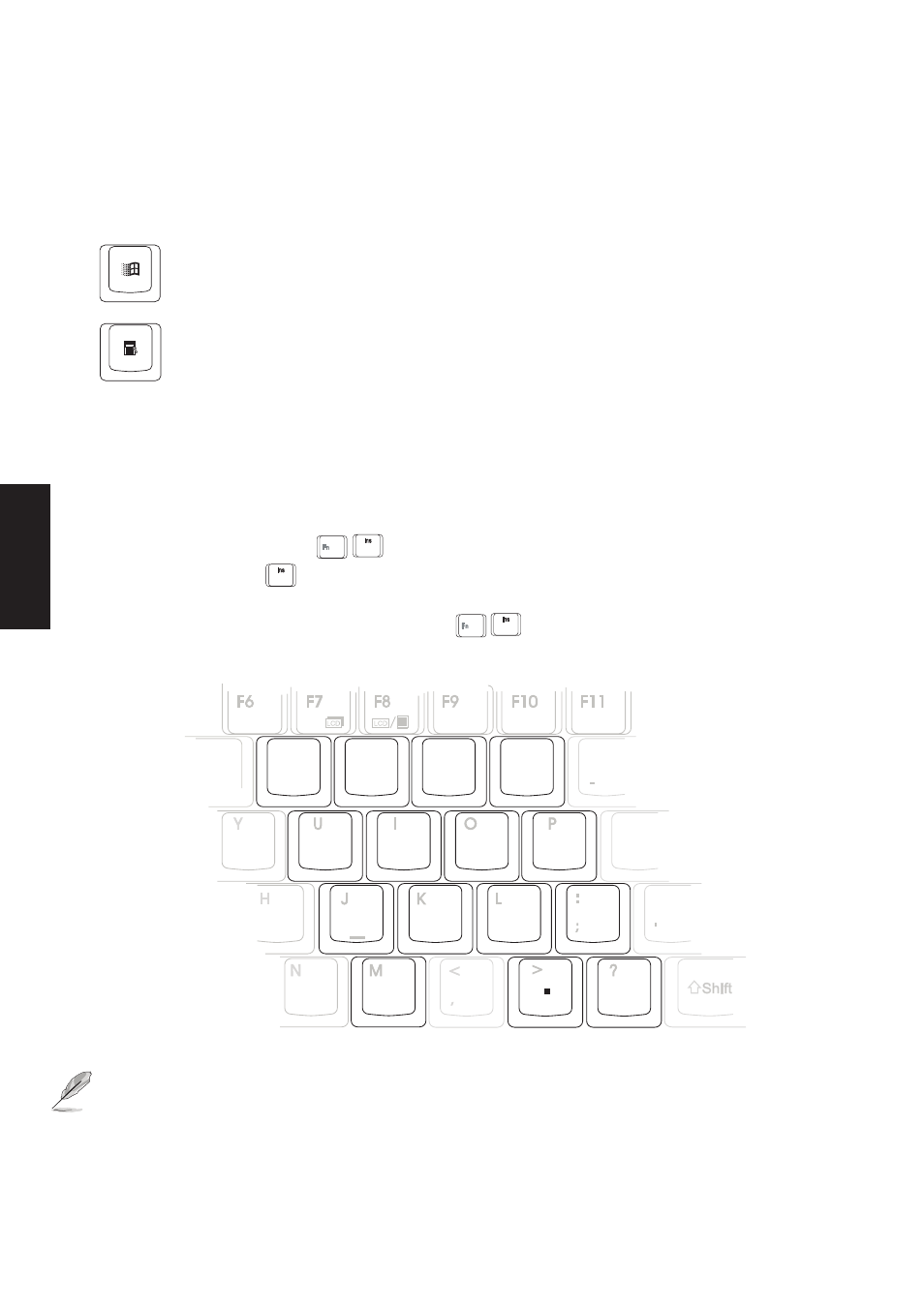 Keyboard as a numeric keypad | Asus M8 User Manual | Page 32 / 102