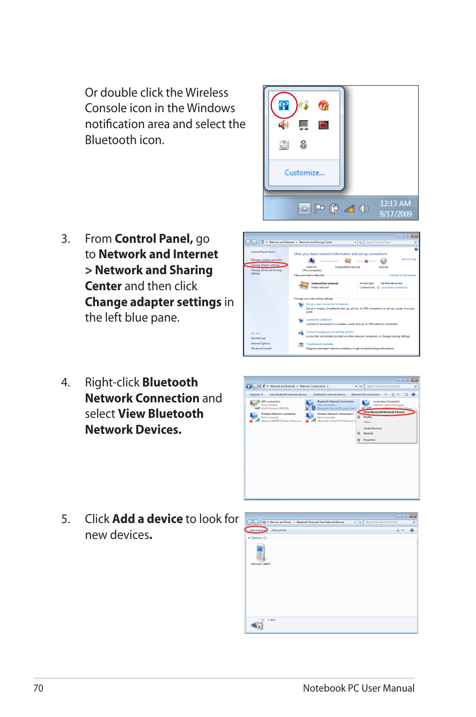 Asus X45A User Manual | Page 70 / 116