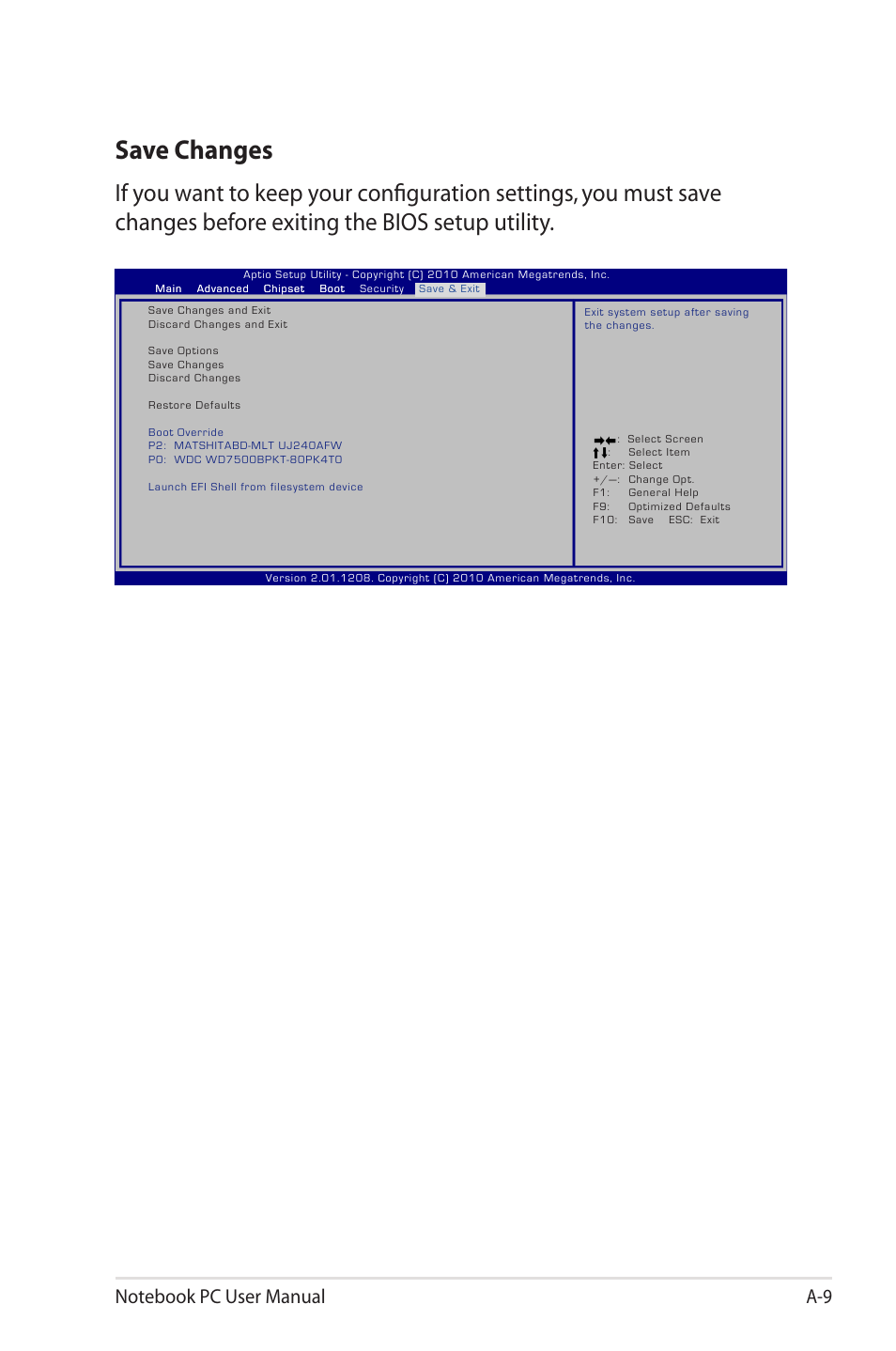 Save changes | Asus X45A User Manual | Page 81 / 116