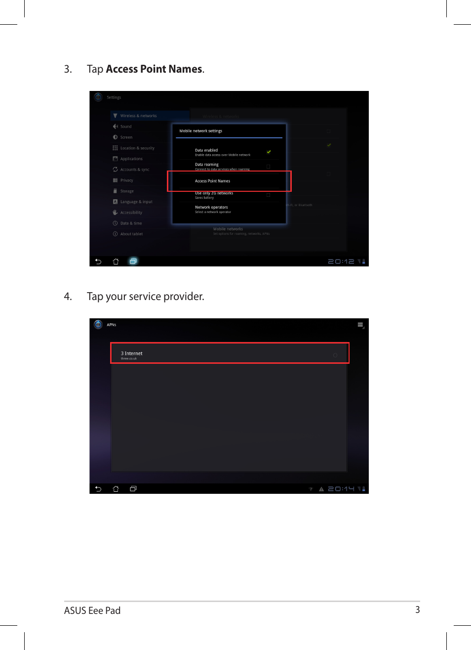 Asus Eee Pad Transformer TF101G User Manual | Page 3 / 8