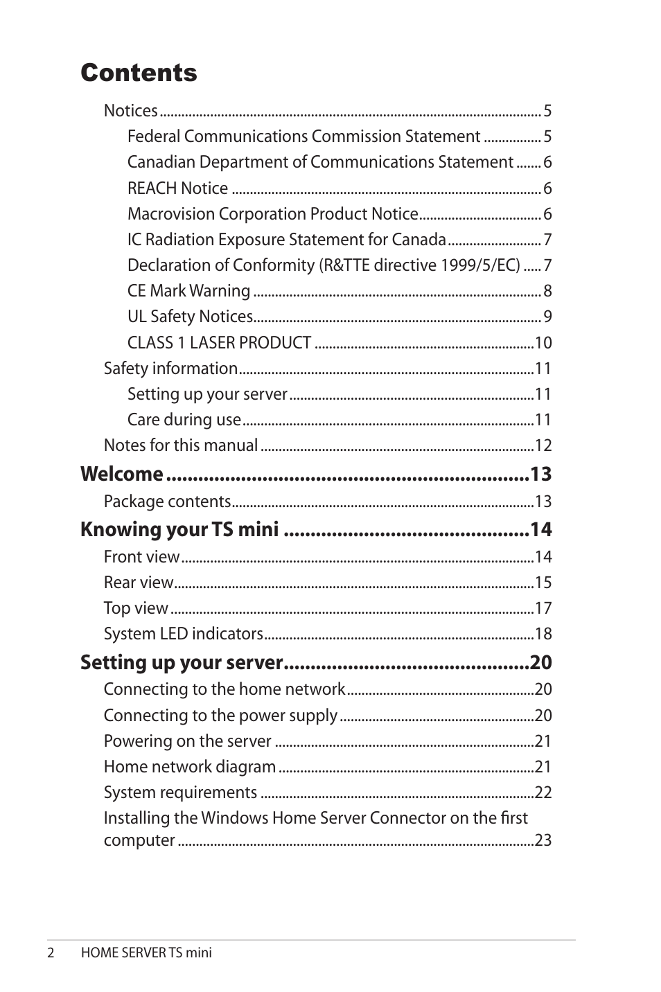 Asus TS Mini User Manual | Page 2 / 114