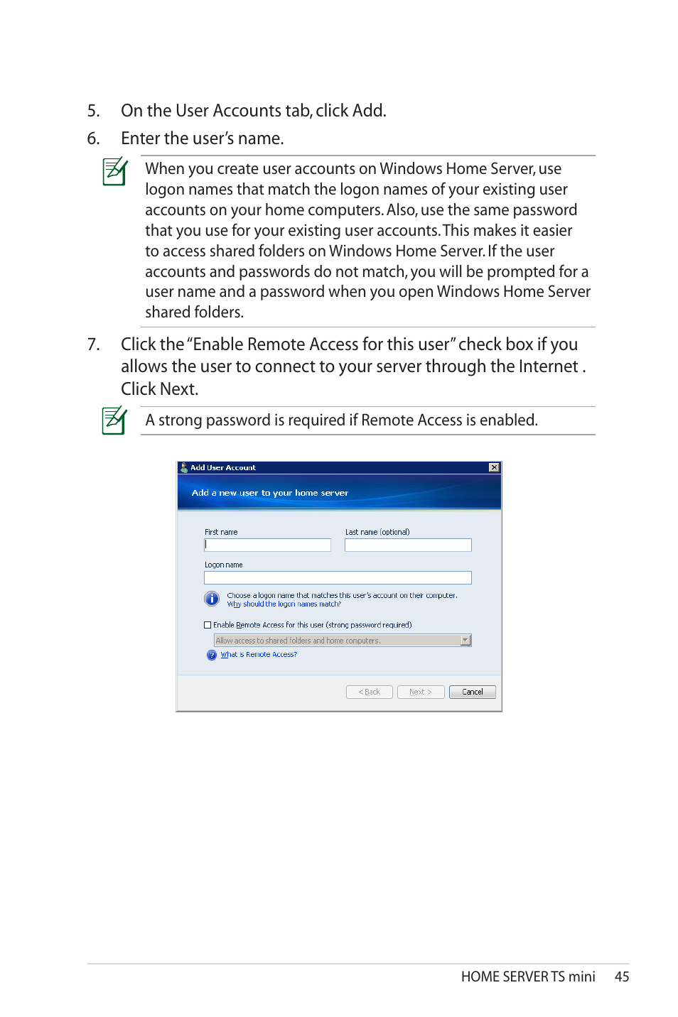 Asus TS Mini User Manual | Page 45 / 114