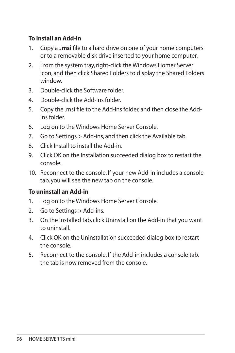 Asus TS Mini User Manual | Page 96 / 114