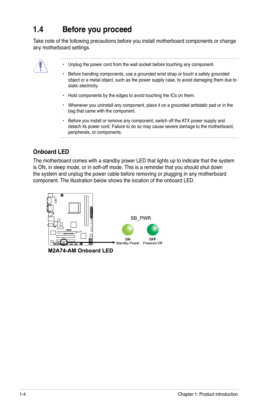 4 before you proceed, Before you proceed -4 | Asus M2A74-AM User Manual | Page 14 / 58