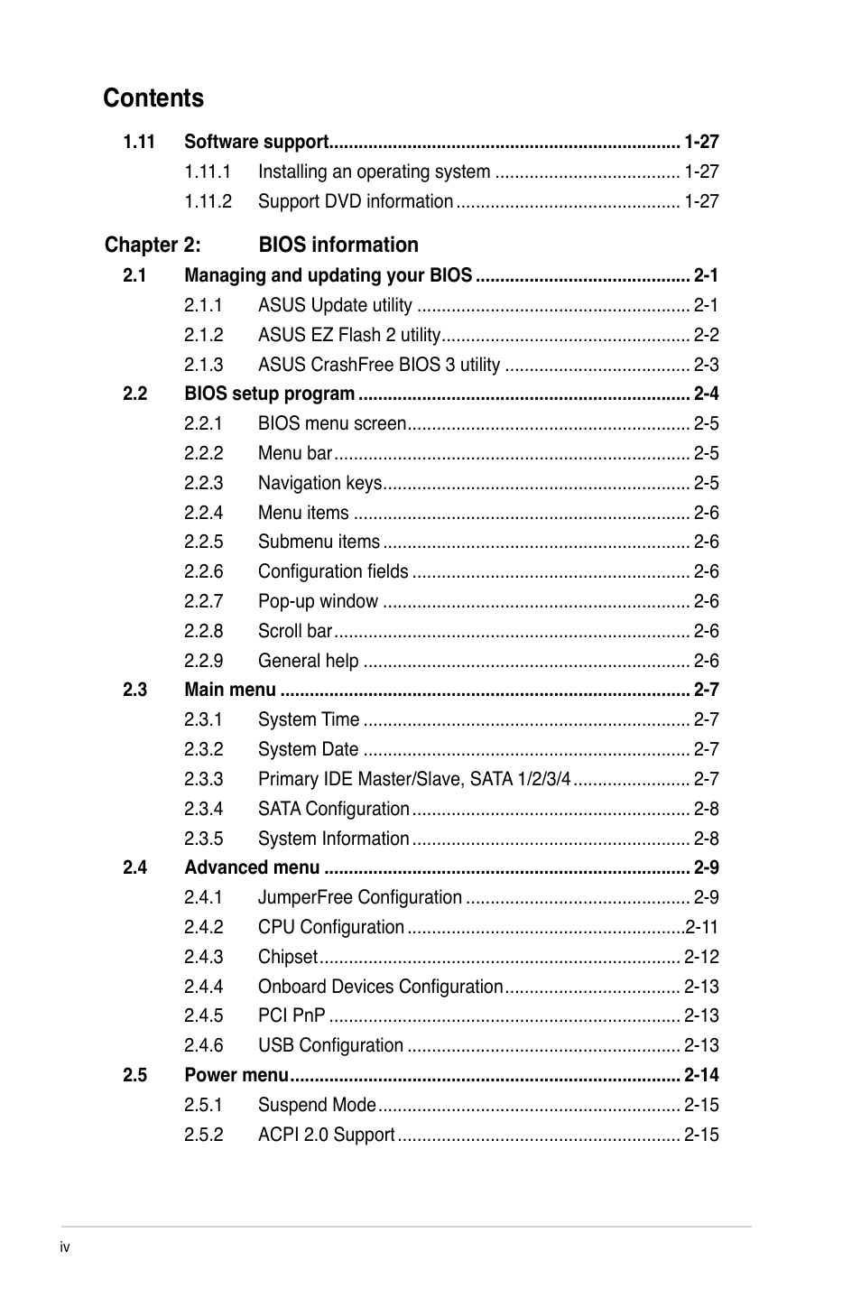 Asus M2A74-AM User Manual | Page 4 / 58