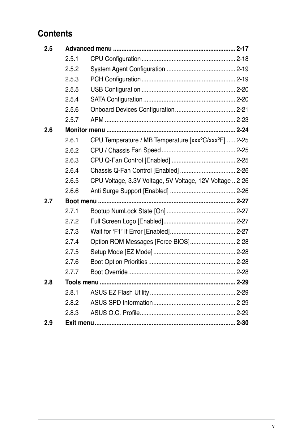 Asus P8H61-M EVO User Manual | Page 5 / 76