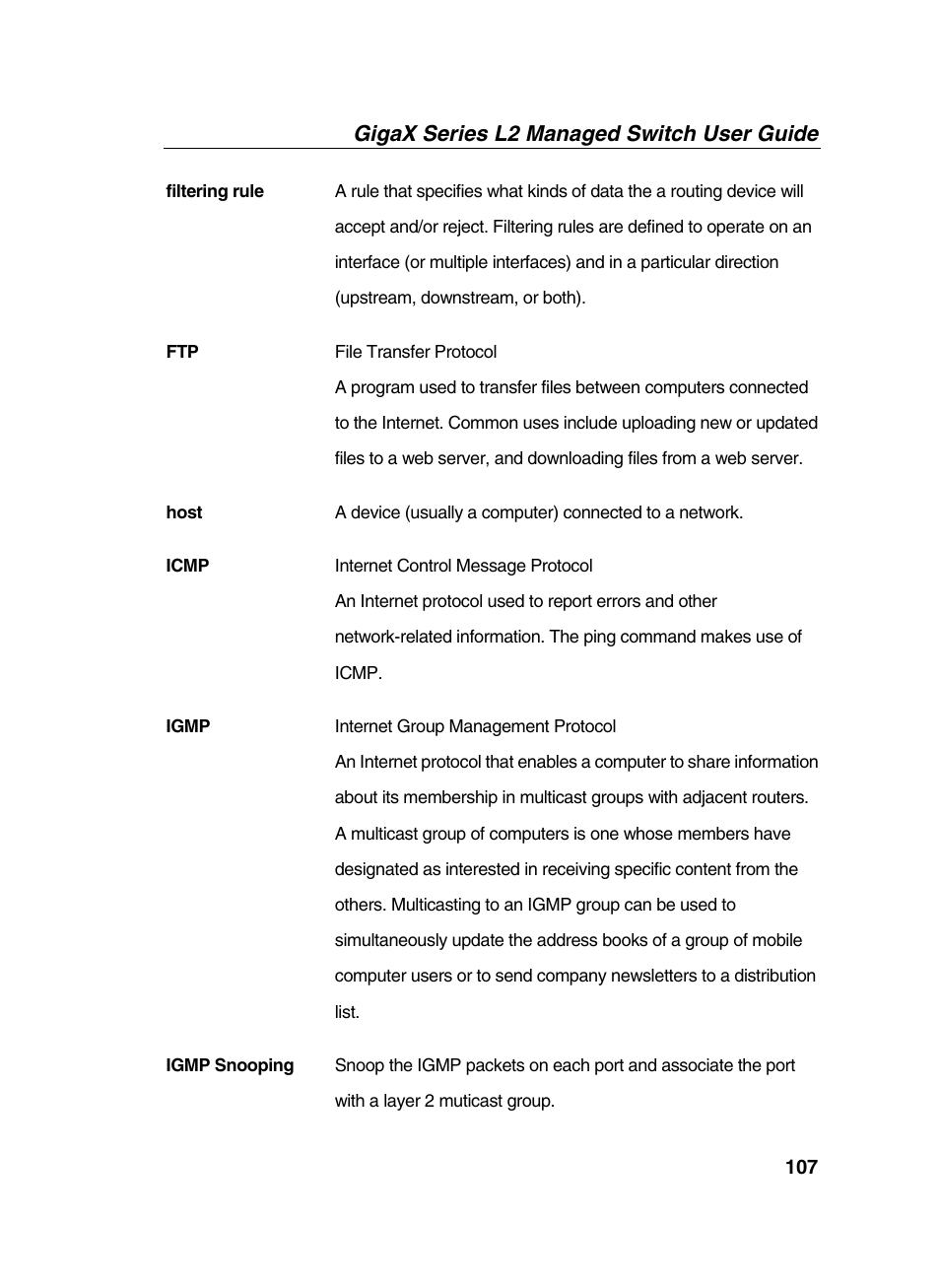 Gigax series l2 managed switch user guide | Asus GigaX2124X/C User Manual | Page 107 / 112