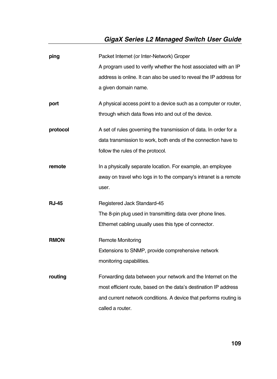 Gigax series l2 managed switch user guide | Asus GigaX2124X/C User Manual | Page 109 / 112