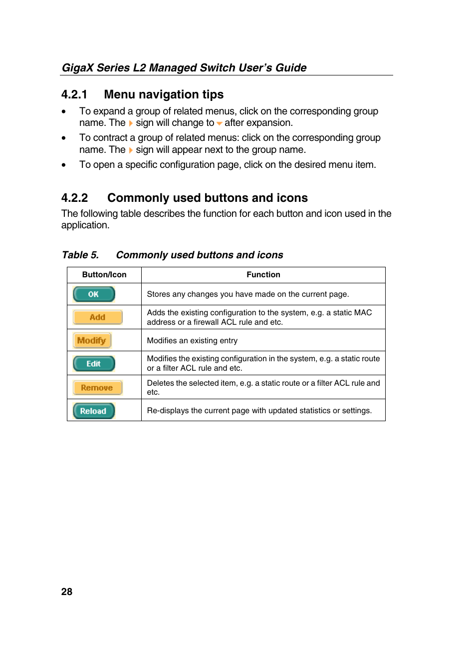 1 menu navigation tips, 2 commonly used buttons and icons | Asus GigaX2124X/C User Manual | Page 28 / 112