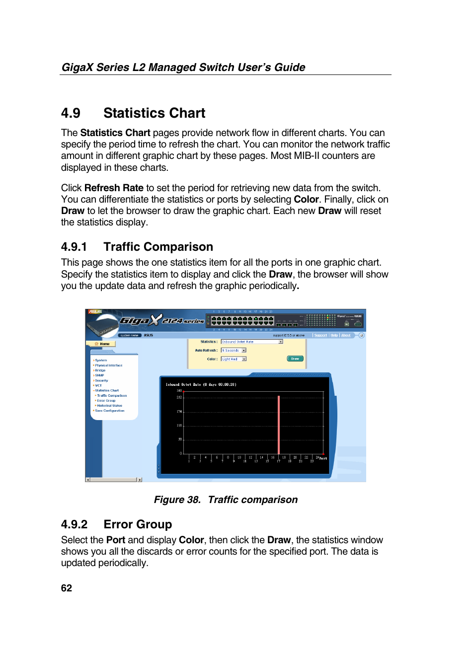 9 statistics chart | Asus GigaX2124X/C User Manual | Page 62 / 112