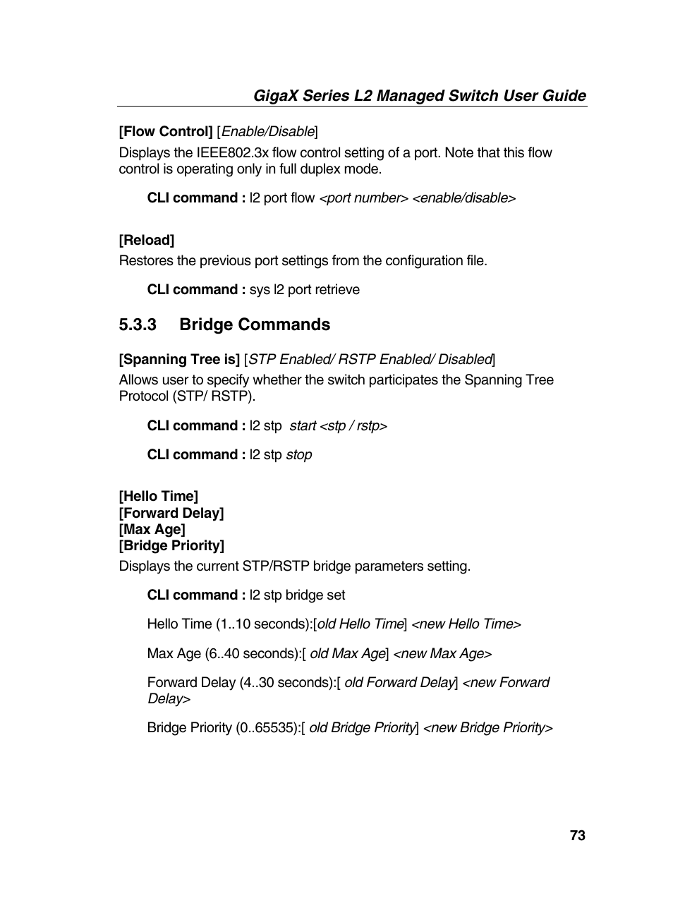 3 bridge commands | Asus GigaX2124X/C User Manual | Page 73 / 112