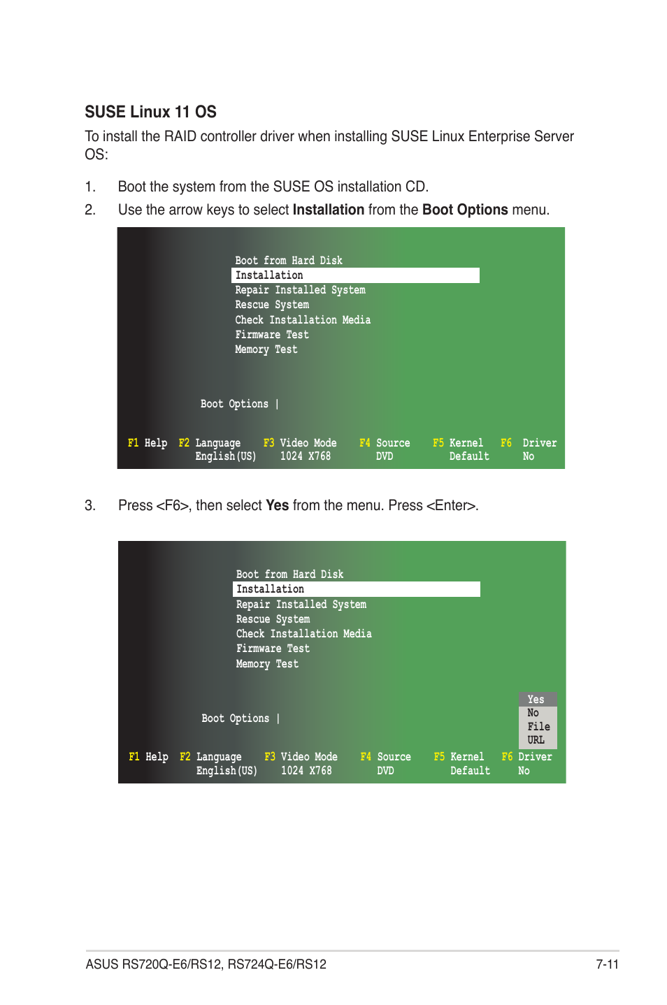 Suse linux 11 os | Asus RS724Q-E6/RS12 User Manual | Page 147 / 166