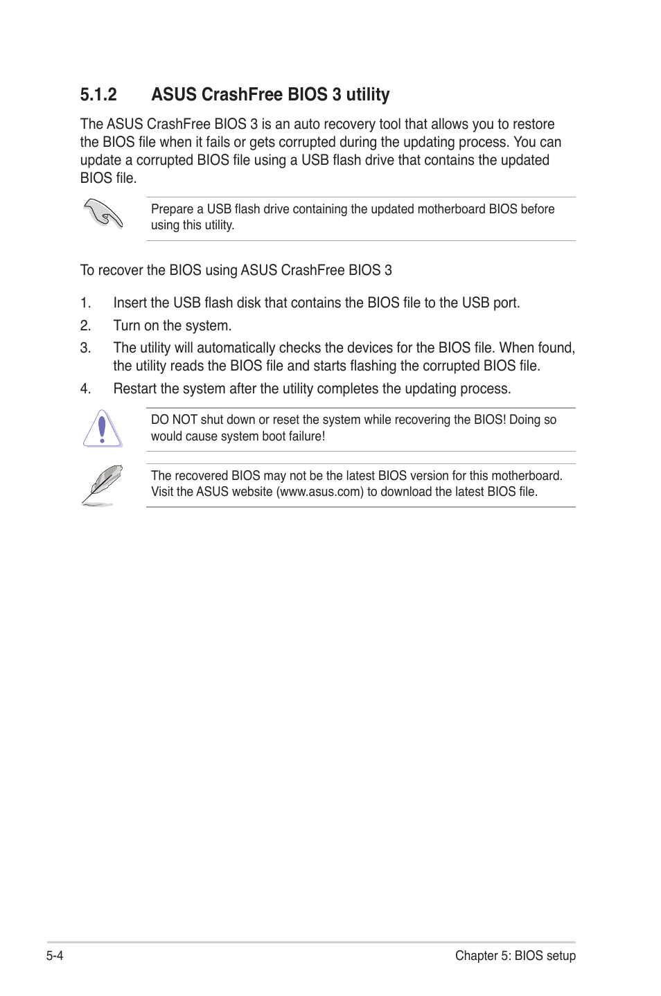 2 asus crashfree bios 3 utility, Asus crashfree bios 3 utility -4 | Asus RS724Q-E6/RS12 User Manual | Page 70 / 166