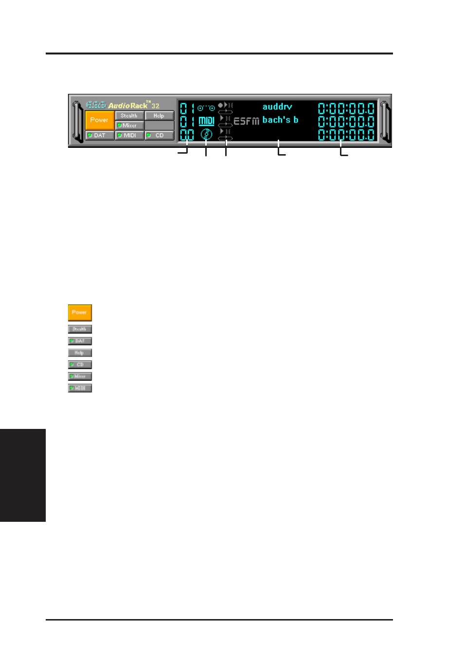 E. audio software, The command center, Introduction | The command center controls, The command center display | Asus P2L-VM User Manual | Page 106 / 116