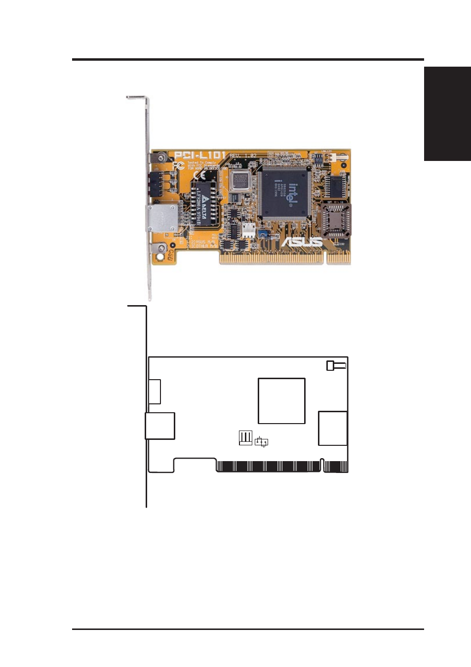 F. asus lan card, Asus pci-l101 fast ethernet card (optional) | Asus P2L-VM User Manual | Page 115 / 116