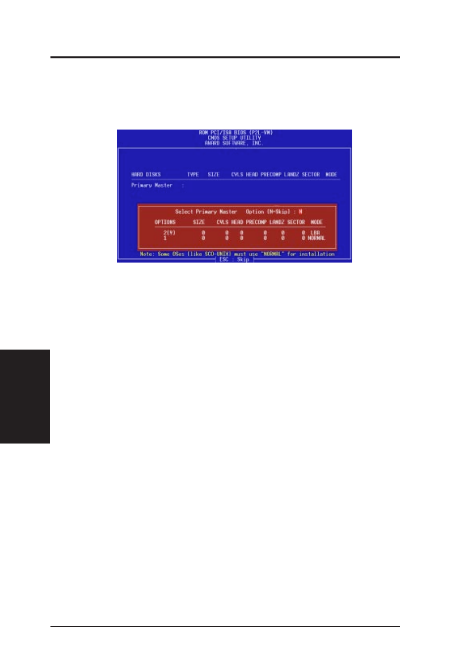 Iv. bios software, Ide hdd auto detection | Asus P2L-VM User Manual | Page 56 / 116