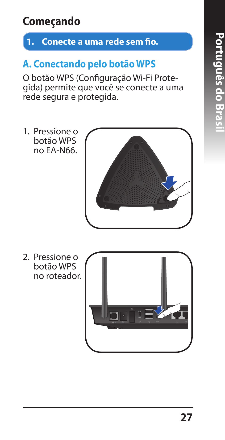 2 por tuguês do br asil começando | Asus EA-N66 User Manual | Page 27 / 44