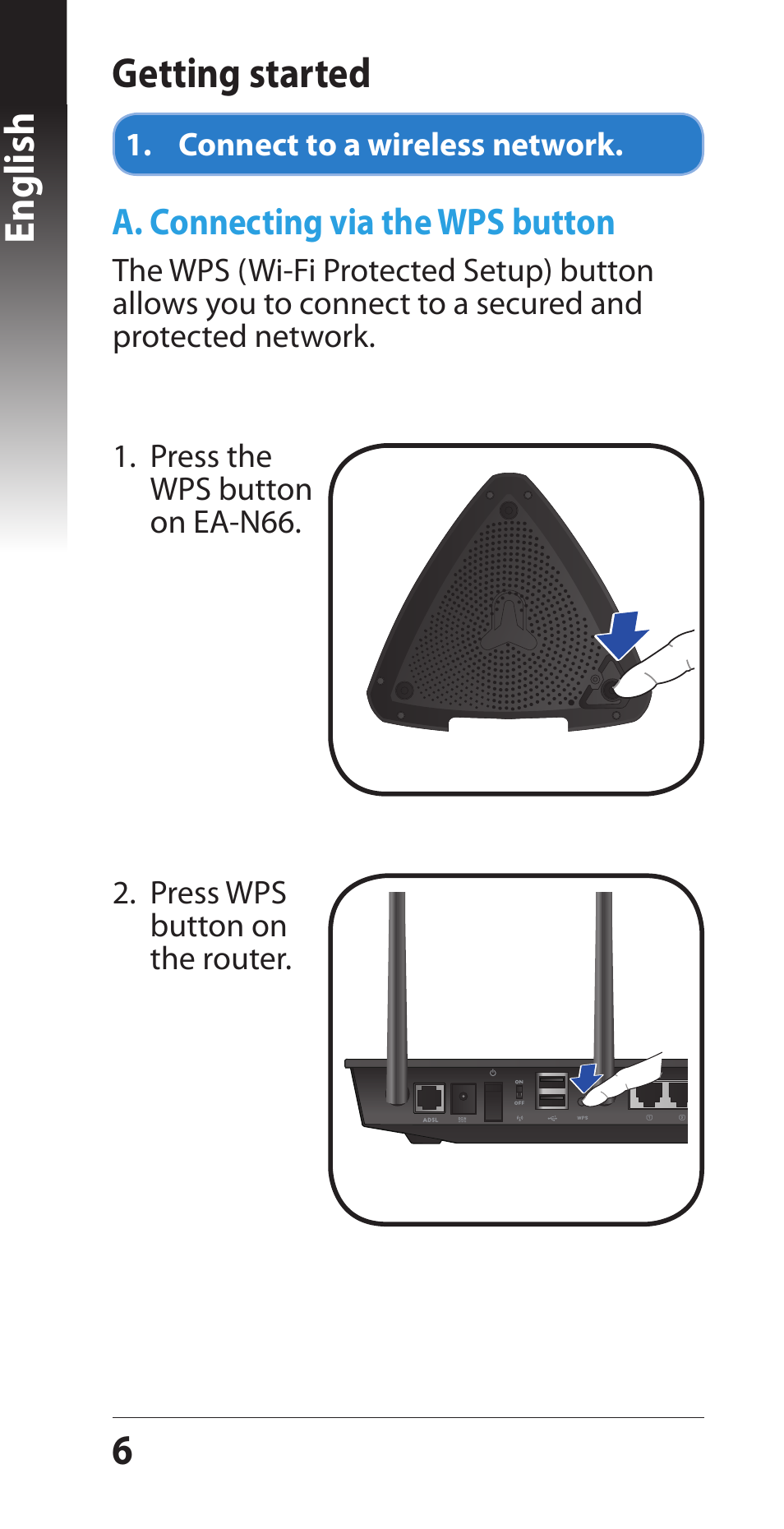 English getting started | Asus EA-N66 User Manual | Page 6 / 44