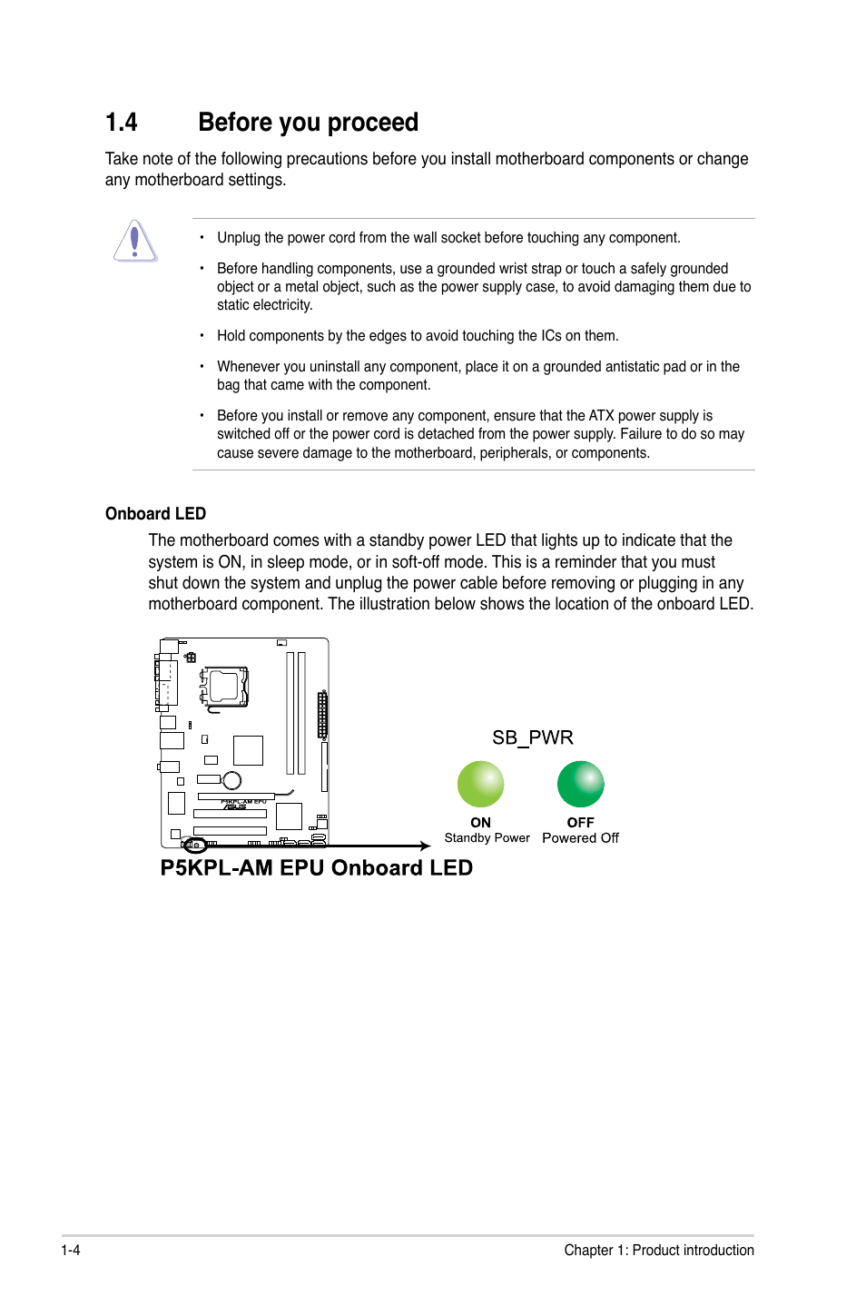4 before you proceed, Before you proceed -4 | Asus P5KPL-AM EPU User Manual | Page 14 / 60