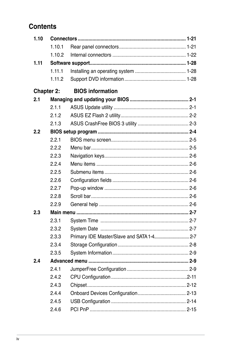 Asus P5KPL-AM EPU User Manual | Page 4 / 60